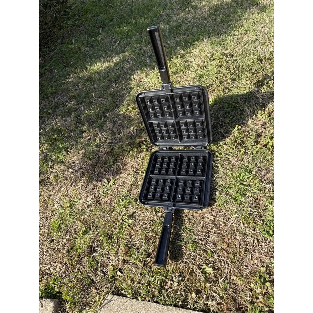 Vintage Nordic Ware Belgian‎ Waffler Stove Top Camping Waffle Iron Maker